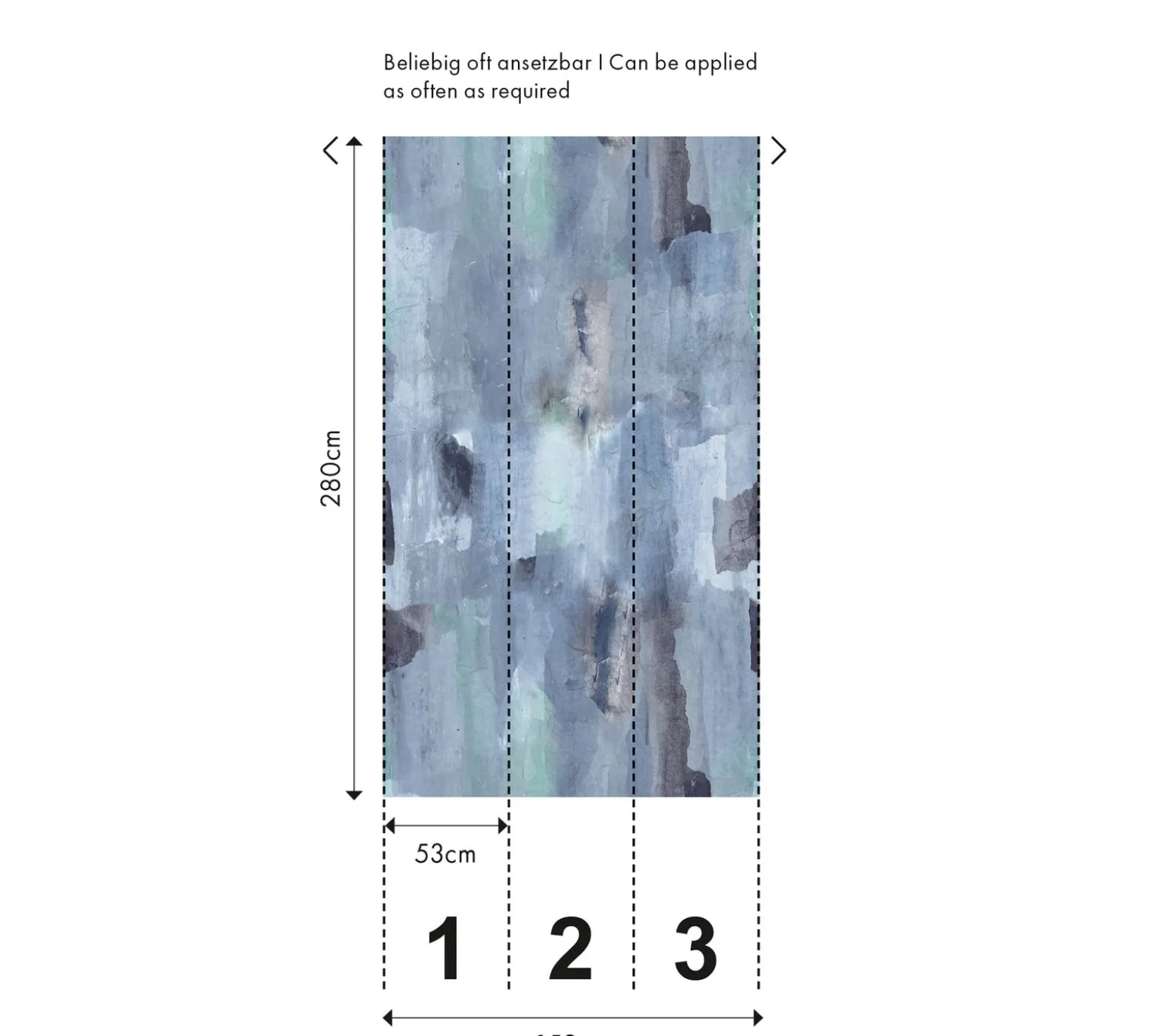 Fototapete Vlies Aquarell Optik Blau Grau 78207-2