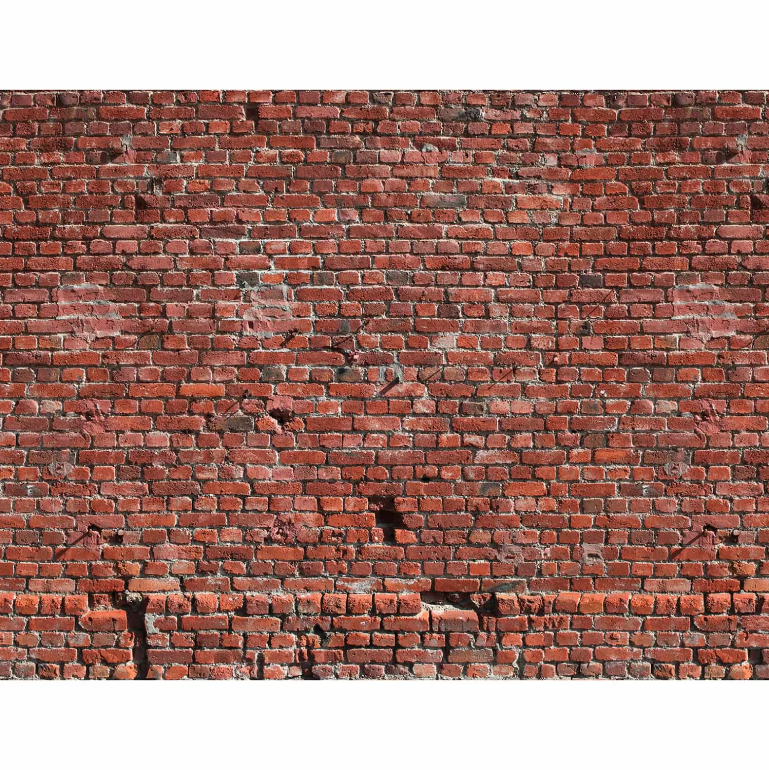 Fototapete Vlies Backstein-Mauer rot-braun Designwalls