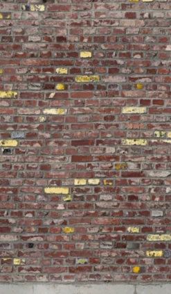 Fototapete Vlies Backstein Mauer rot-braun gelb 47255