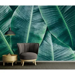 Fototapete Vlies Bananenblätter grün Designwalls