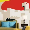 Fototapete Vlies Barcelona Retro bunt beige