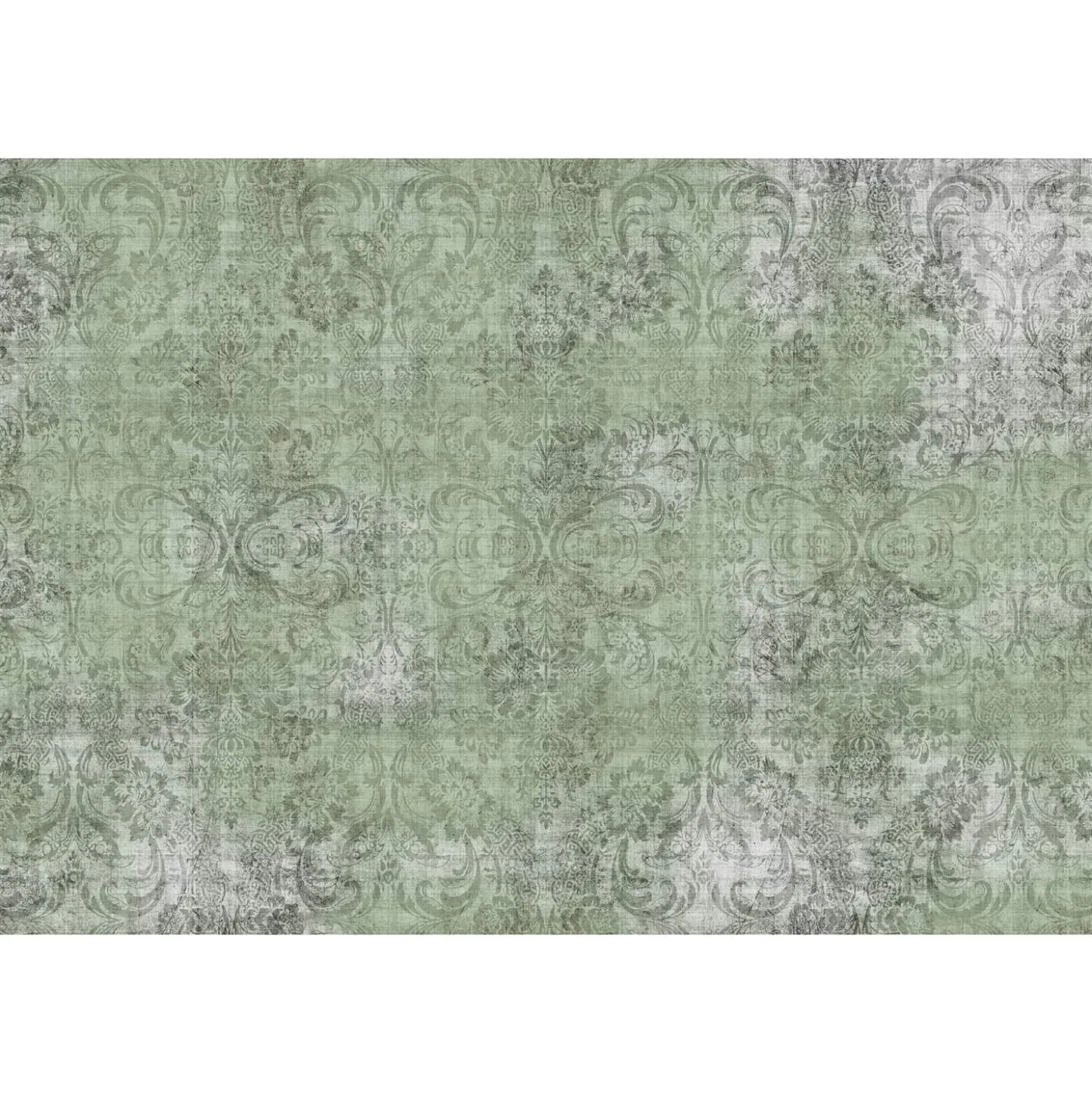 Fototapete Vlies Barock Ornamente Vintage grün Premium