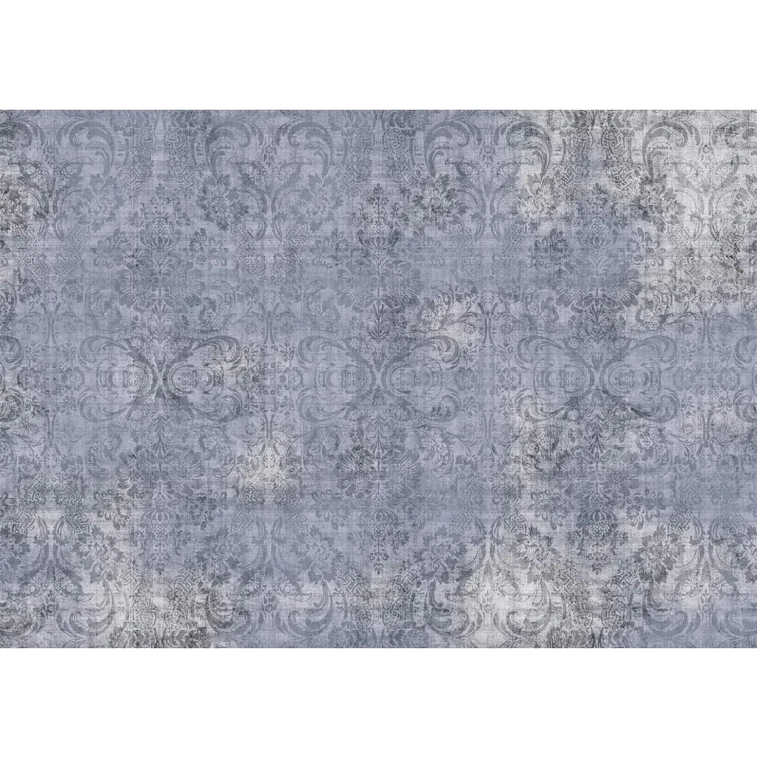 Fototapete Vlies Barock Ornamente Vintage blau grau