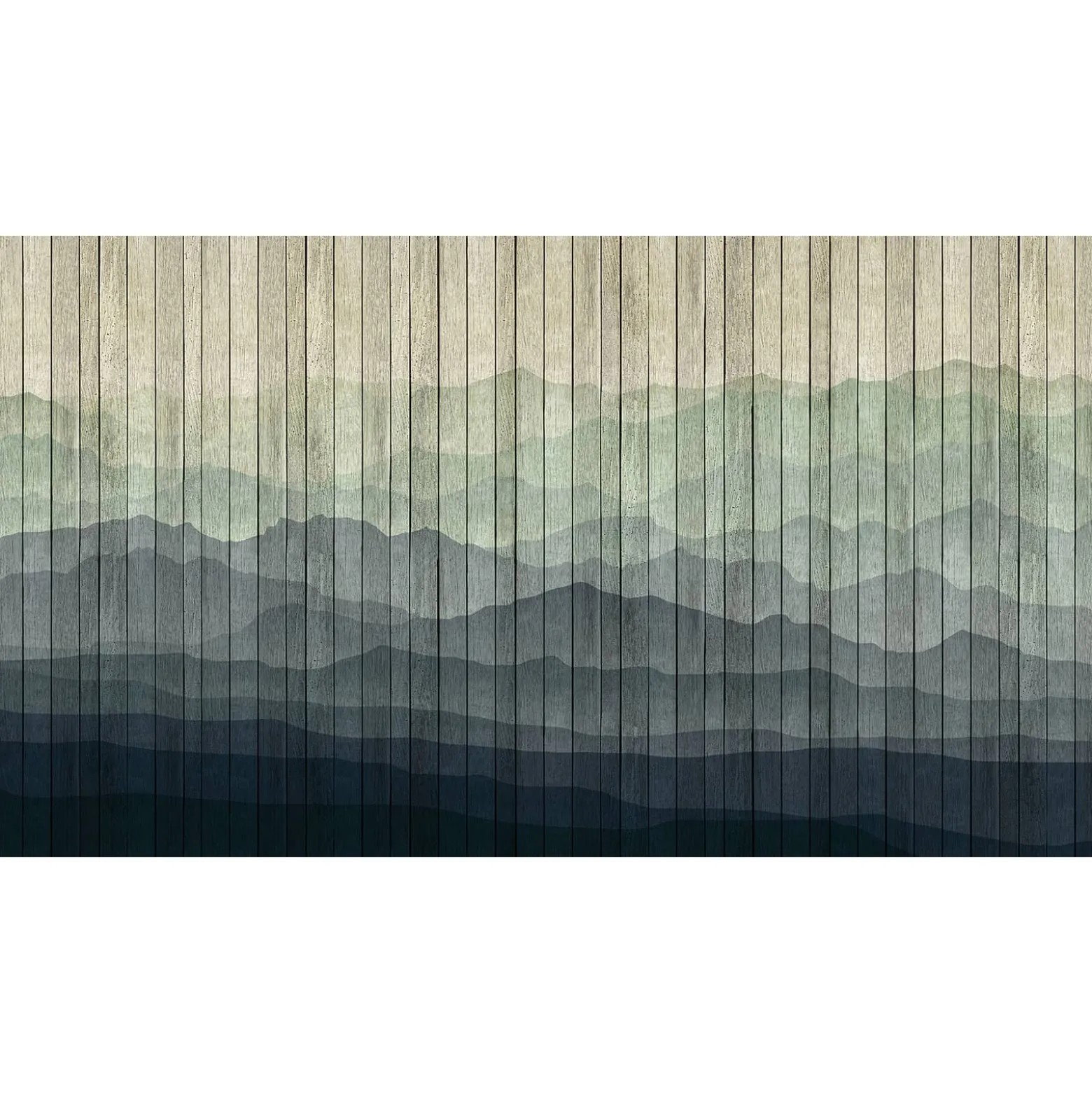 Fototapete Vlies Berge Aquarell Holz beige Premium