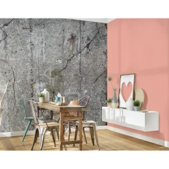 Fototapete Vlies Beton Mauer grau braun