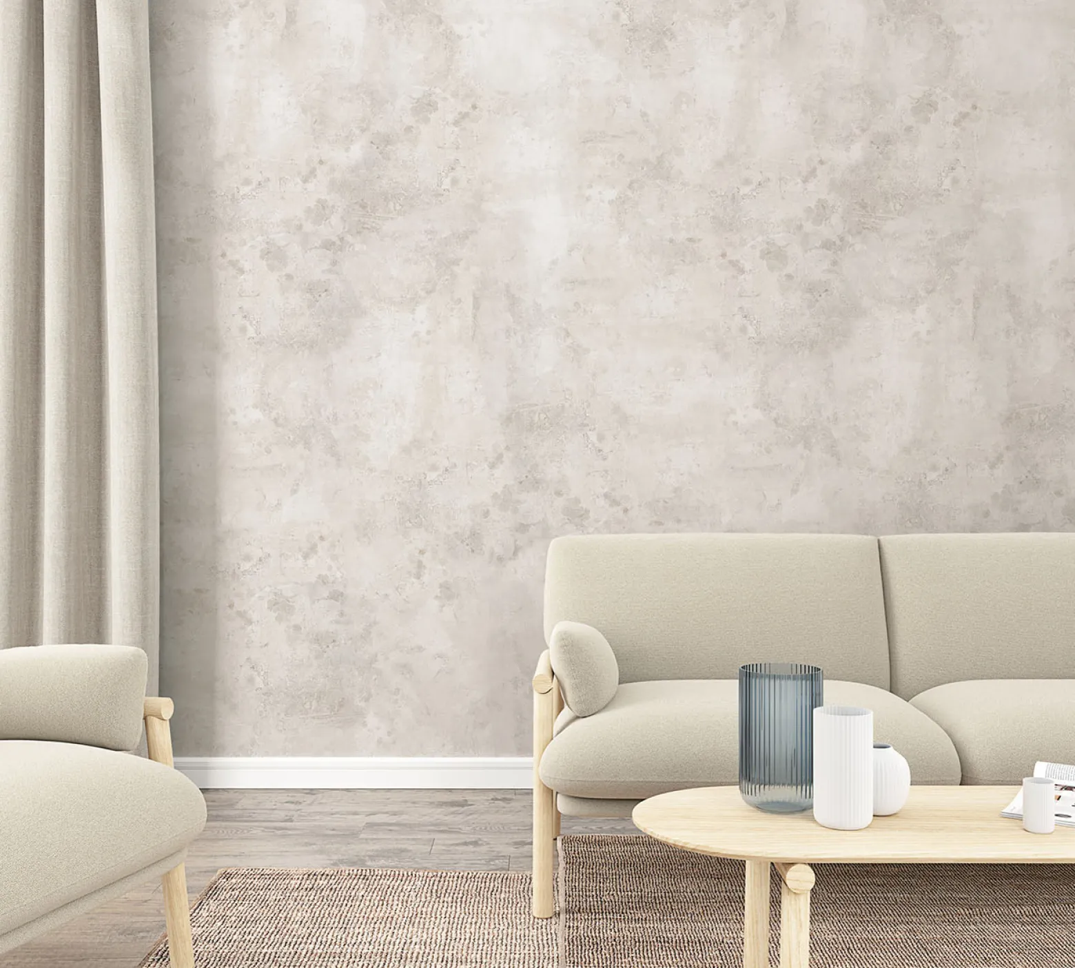 Fototapete Vlies Beton-Optik Vintage hellgrau 47256