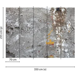 Fototapete Vlies Beton Stein Mauer grau braun