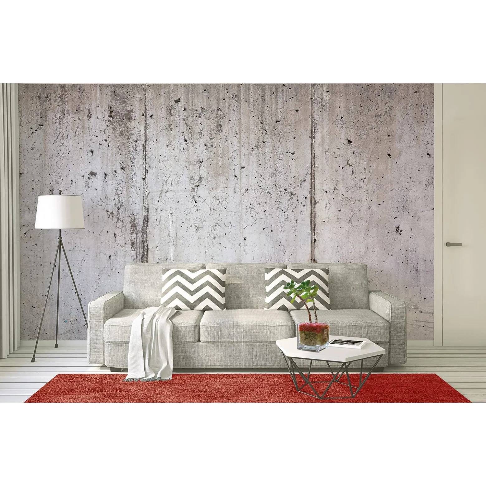 Fototapete Vlies Beton Wand Industrial grau Designwalls