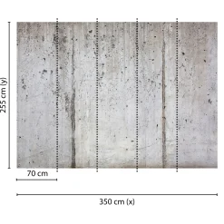 Fototapete Vlies Beton Wand Industrial grau Designwalls