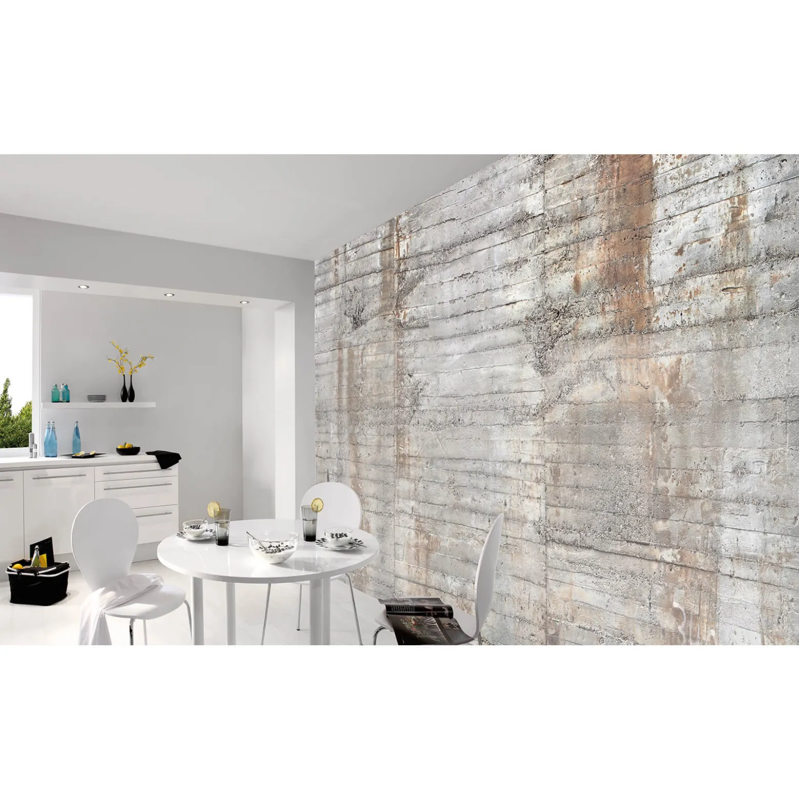 Fototapete Vlies Beton-Wand Stein grau braun