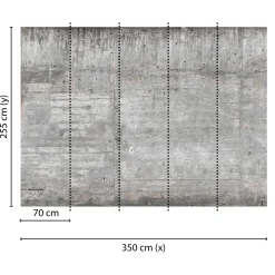 Fototapete Vlies Beton Wand Stein grau Designwalls