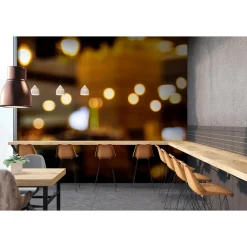 Fototapete Vlies Big City Night gelb schwarz Premium
