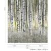 Fototapete Vlies Birken Wald Bäume weiß grau grün 47220