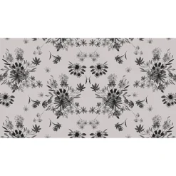 Fototapete Vlies Blätter Blumen grau schwarz Premium