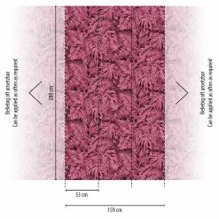 Fototapete Vlies Blätter Dschungel Vintage Pink Rosa 79145-8