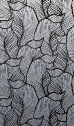Fototapete Vlies Blätter Grafisch Floral grau 47243