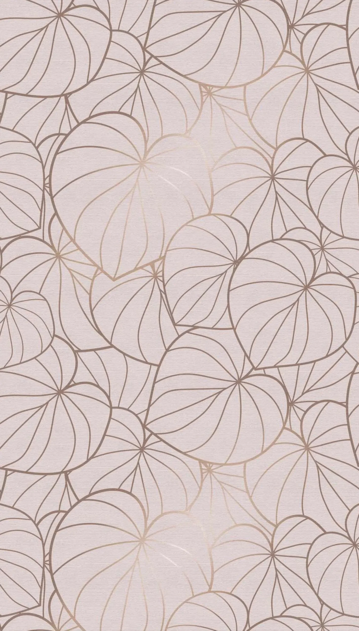 Fototapete Vlies Blätter Grafik Floral rosa gold 38280-1