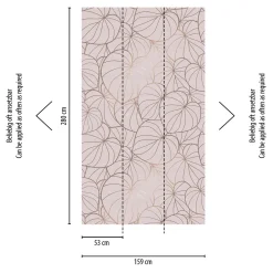 Fototapete Vlies Blätter Grafik Floral rosa gold 38280-1