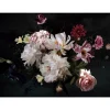 Fototapete Vlies Blumen Blüten Floral weiß rosa schwarz