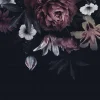 Fototapete Vlies Blumen Blüten Floral schwarz 38279-1