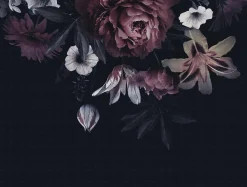 Fototapete Vlies Blumen Blüten Floral schwarz 38279-1