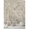 Fototapete Vlies Blumen Botanik beige grau Premium