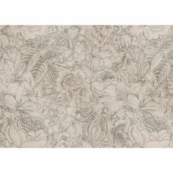 Fototapete Vlies Blumen Botanik beige grau Premium
