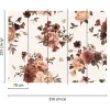 Fototapete Vlies Blumen Bouquet weiß rot creme