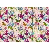 Fototapete Vlies Blumen Floral Mosaik Neon lila bunt
