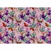 Fototapete Vlies Blumen Foral Mosaik Neon pink bunt