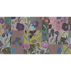 Fototapete Vlies Blumen gelb grün rosa Premium