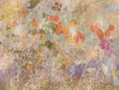 Fototapete Vlies Blumen Vintage Kunst grau 38264-1