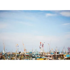 Fototapete Vlies Boote Sri Lanka Segeln blau