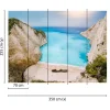Fototapete Vlies Bucht Meer Schiff blau braun grün
