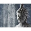 Fototapete Vlies Buddha Asia Skulptur blau grau