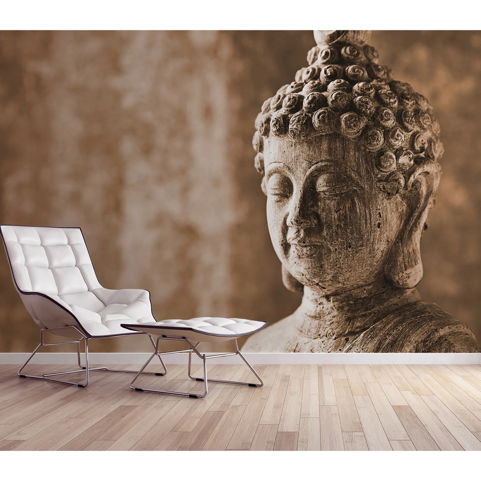 Fototapete Vlies Buddha Asia Skulptur braun Designwalls