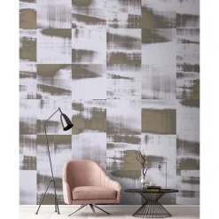 Fototapete Vlies Collage Kacheln braun grau Premium