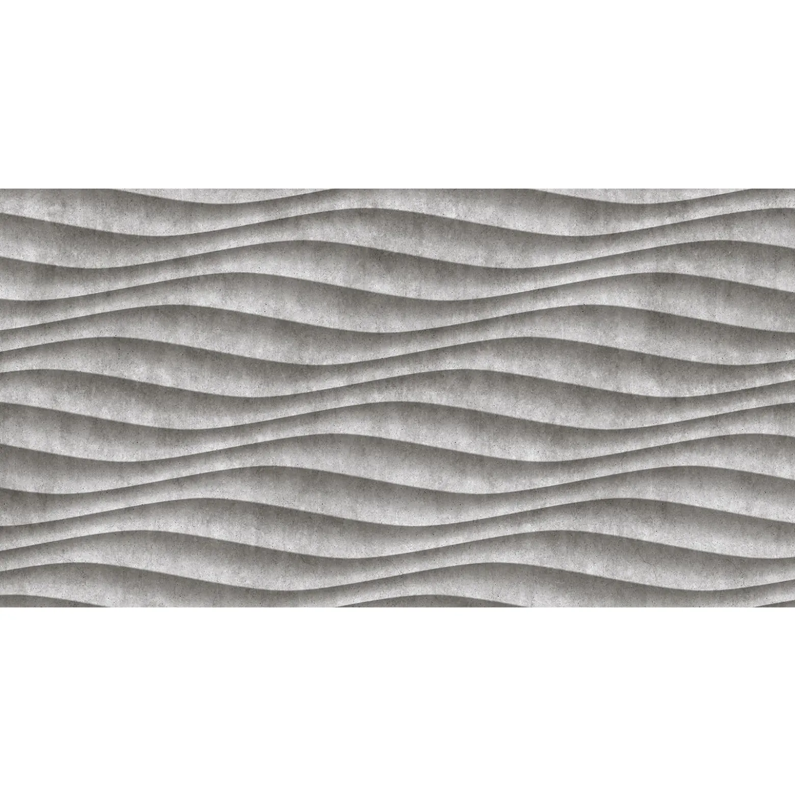 Fototapete Vlies 3D Beton Wellen Grau Schwarz Premium