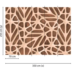 Fototapete Vlies 3D Design Holz beige braun Designwalls