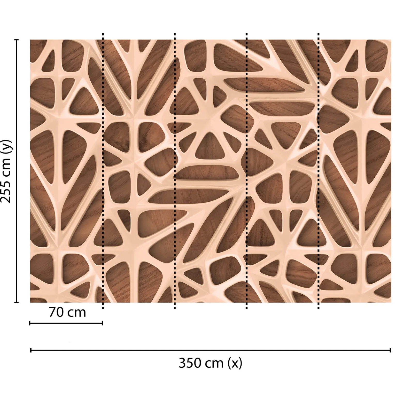 Fototapete Vlies 3D Design Holz beige braun Designwalls
