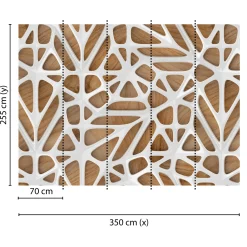 Fototapete Vlies 3D Design Holz weiß braun Designwalls