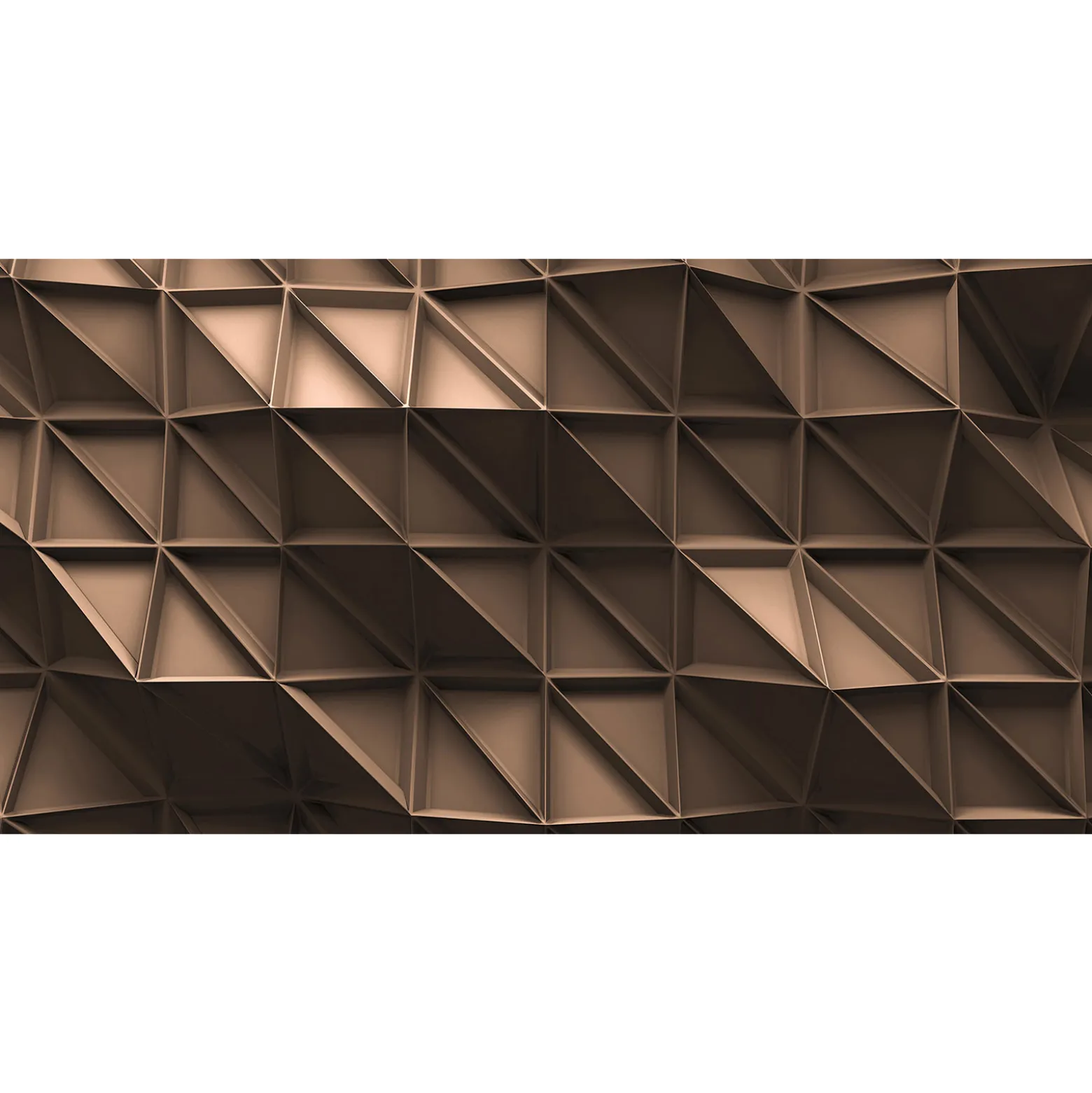 Fototapete Vlies 3D Dreiecke Grafisch braun