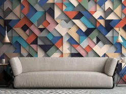 Fototapete Vlies 3D Grafik Geometrie bunt 38287-1