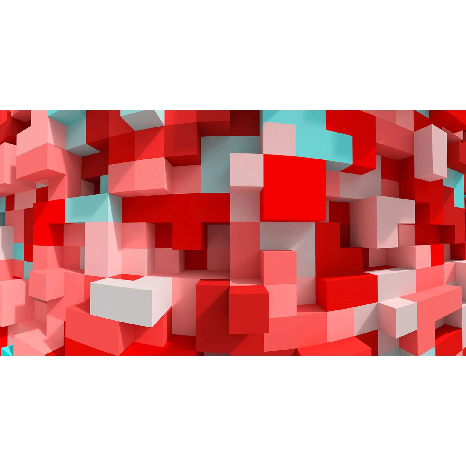 Fototapete Vlies 3D Grafisch Tetris Steine rosa