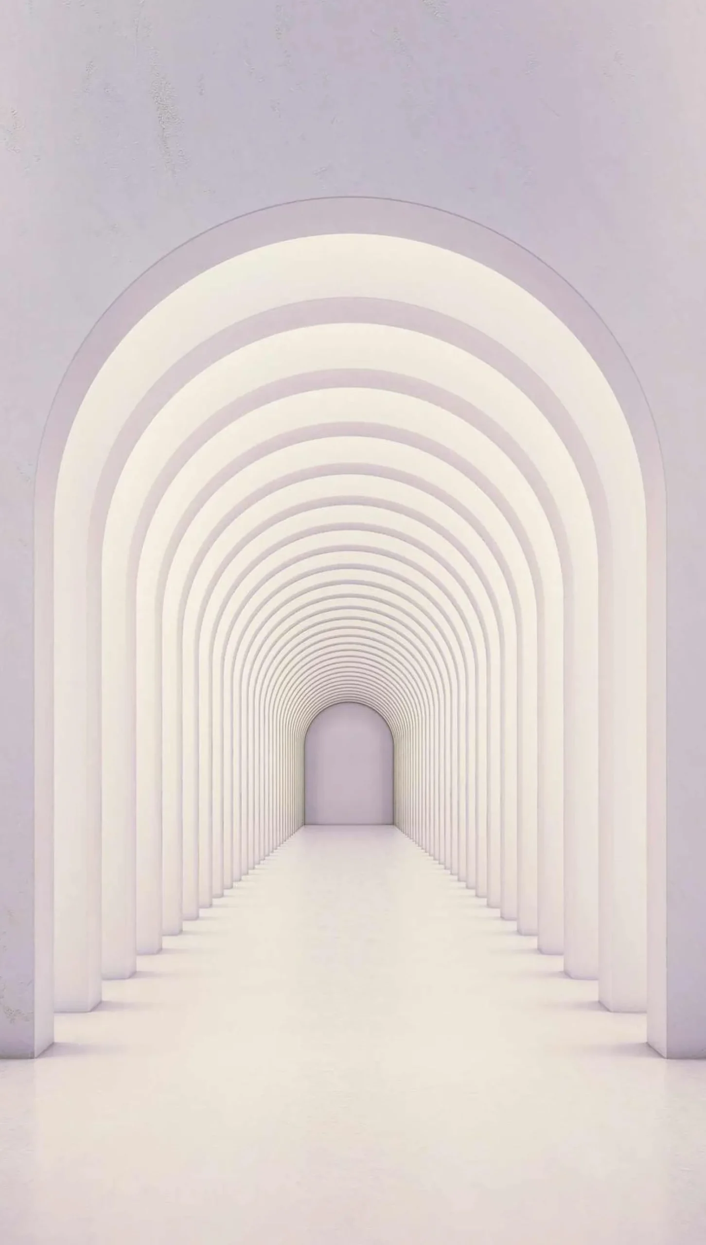 Fototapete Vlies 3D Halle Tunnel weiß grau 38282-1