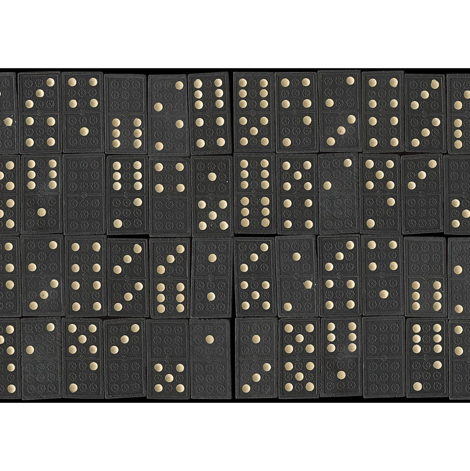 Fototapete Vlies Domino Steine schwarz weiß