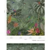 Fototapete Vlies Dschungel Vögel Floral grün bunt 47201
