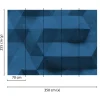 Fototapete Vlies 3D Steine Beton Dreiecke blau