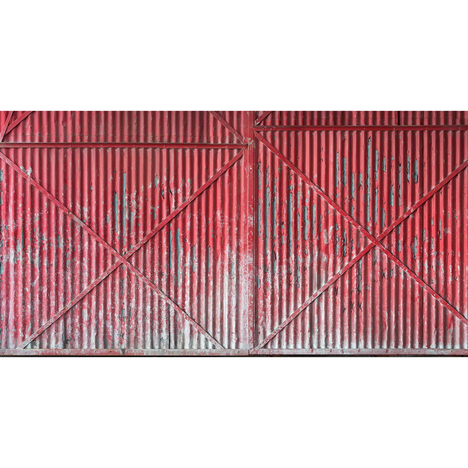 Fototapete Vlies Eisentür Metalltor rot grau