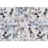 Fototapete Vlies Exotisch Vögel grau blau Premium